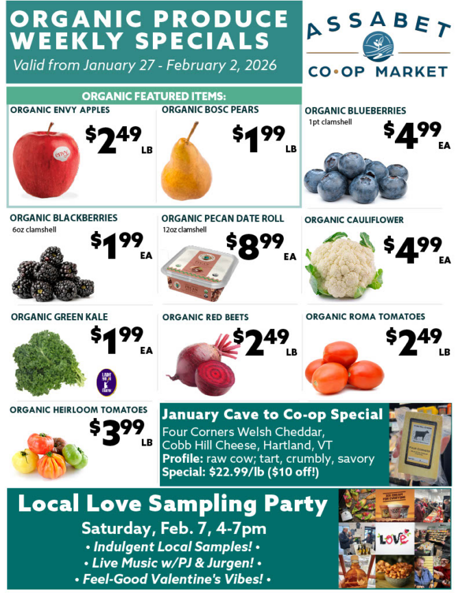 Organic Produce Specials 1.27 2.2
