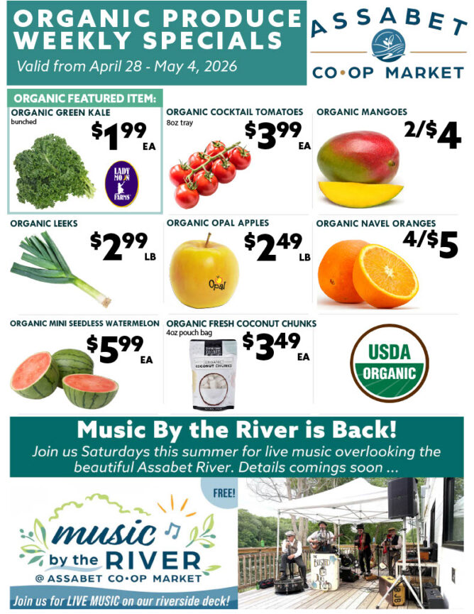 Organic Produce Specials 4.28 5.4