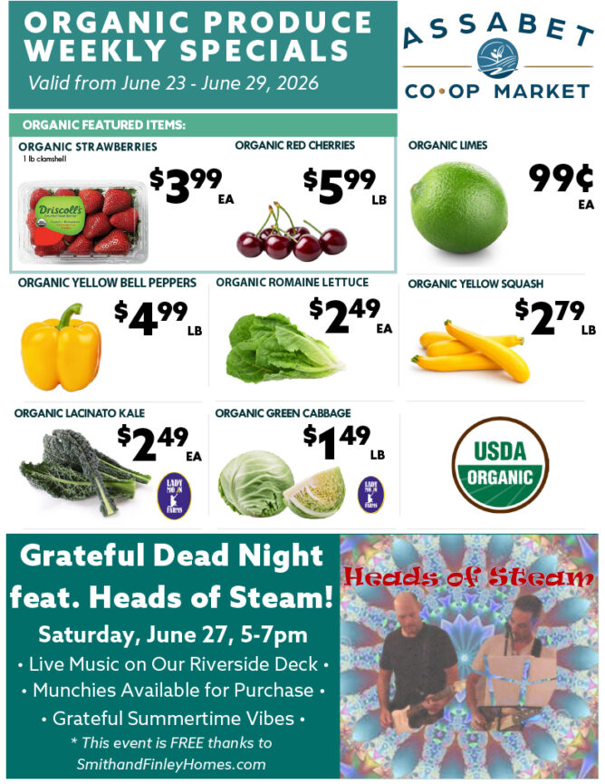 Organic Produce Specials 6.23 6.29