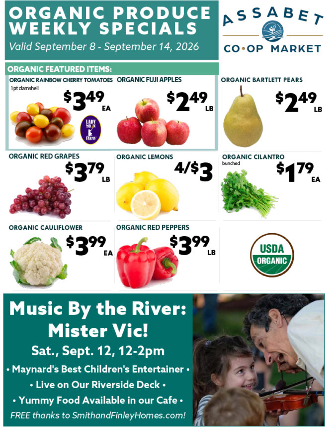 Organic Produce Specials 9.8 9.14